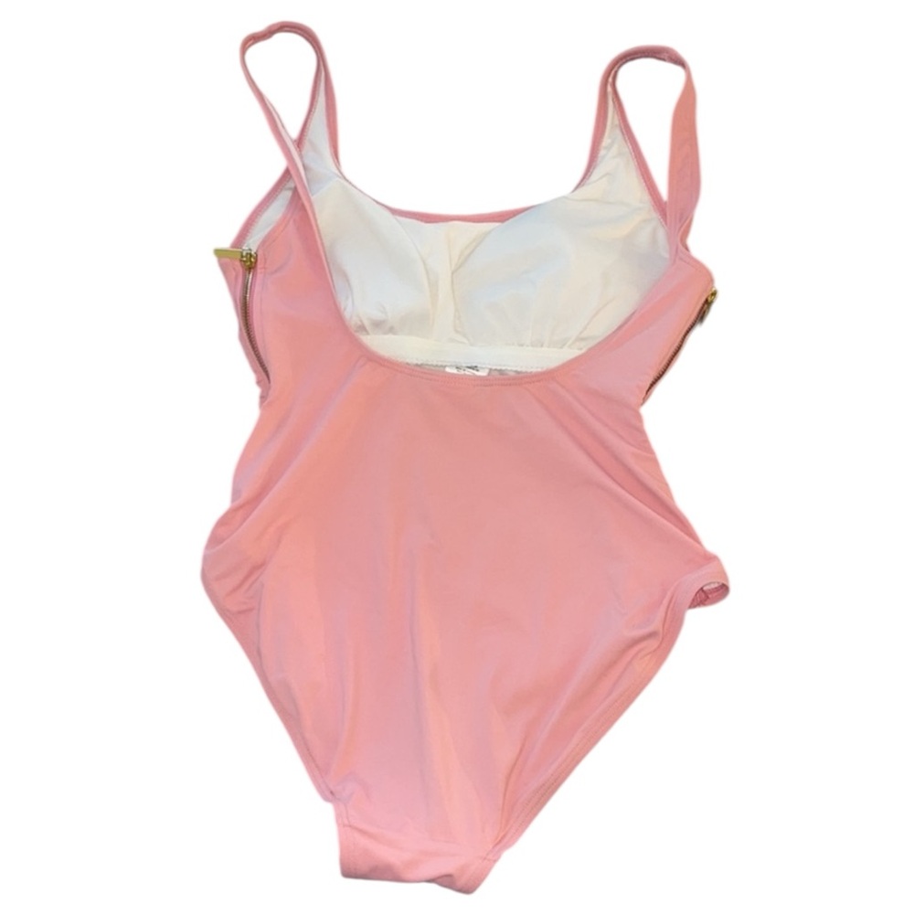 CARMEN MARC VALVO Season Cruise U-Back Side-Zip Swimsuit in Soft Pink Size 14 - Picture 9 of 16